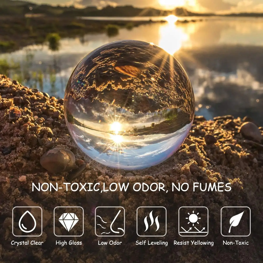 AB epoxy glue, 250ml and 500ml,1000ml offers high transparency, fast drying, and high hardness. It's a DIY material for making epoxy jewelry.