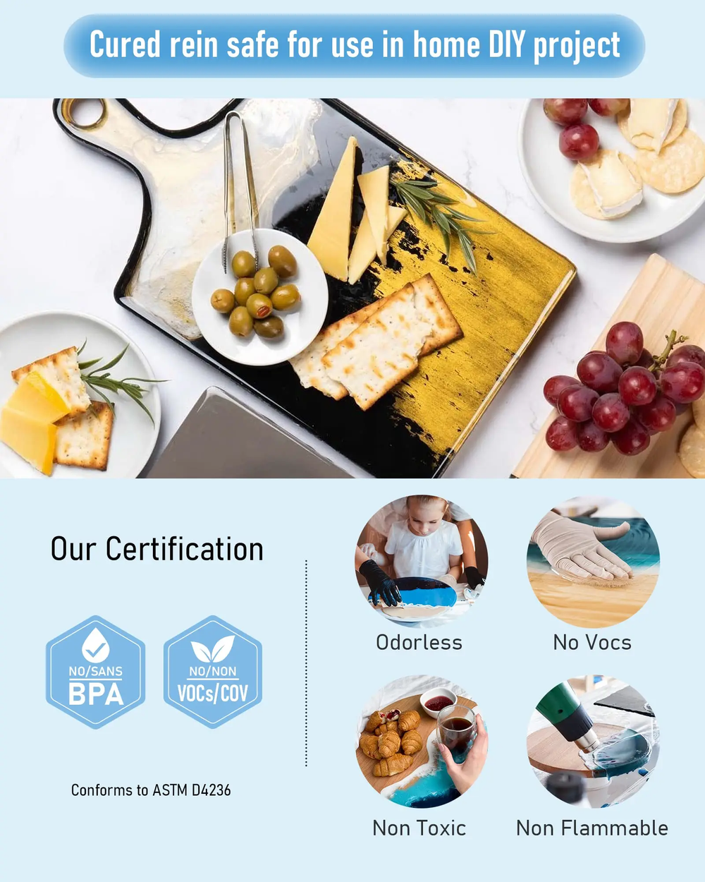 AB epoxy glue, 250ml and 500ml,1000ml offers high transparency, fast drying, and high hardness. It's a DIY material for making epoxy jewelry.